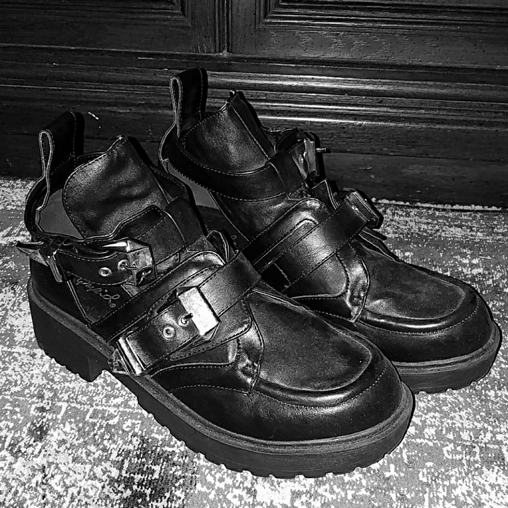 Buckled Moto Ankle Boots